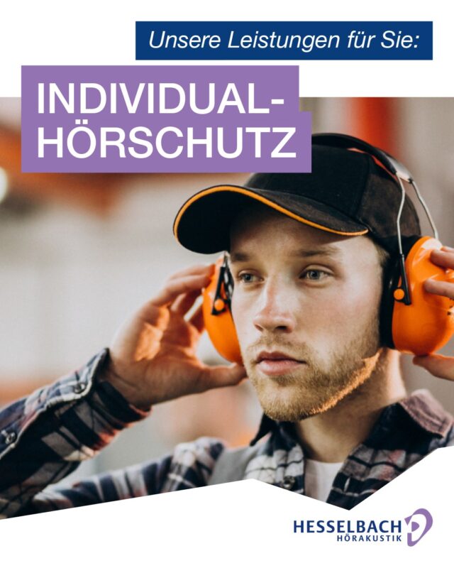 👂💜 Unsere Leistungen für Sie: Individual-Hörschutz

Ob bei der Arbeit, beim Heimwerken, auf Konzerten oder in der Freizeit: Unsere Ohren sind immer wieder hohen Lautstärken ausgesetzt. 🔊🎶🛠️

Mit individuell angepasstem Gehörschutz lässt sich das Gehör gezielt schützen. Bei Hesselbach Hörakustik reicht das Angebot vom klassischen Gehörschutz bis zu maßgefertigten Lösungen mit speziellen Filtern – abgestimmt auf das Ohr und den jeweiligen Einsatzbereich. 

Denn jedes Ohr ist einmalig – und guter Gehörschutz sollte dazu passen. 💜

Sie möchten wissen, welche Lösung für Sie geeignet ist? Sprechen Sie uns gerne an! 😊

🌐 Mehr erfahren:
hesselbach-hoerakustik.de/individualhorschutz/

#HesselbachHörakustik #IndividualHörschutz #Gehörschutz #Hörschutz #Hörgesundheit #Hörakustik #Lärmschutz #OhrenSchützen #Prävention #GutHören #BesserHören