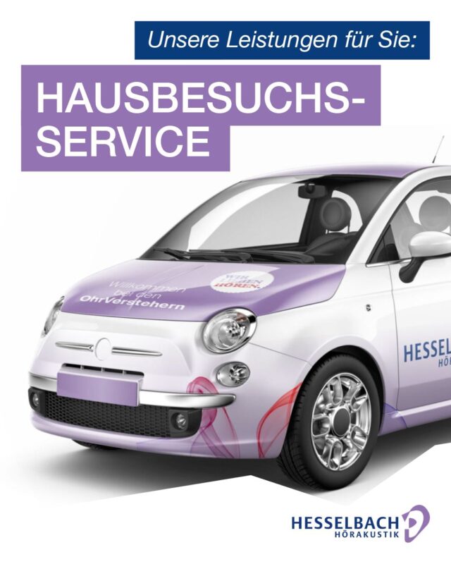 🏡👂 Unsere Leistungen für Sie: Hausbesuchsservice

Sie können uns nicht in einer unserer Filialen besuchen? Kein Problem – dann kommen wir einfach zu Ihnen! 🚗💜

Mit unserem Hausbesuchsservice beraten wir Sie bequem in Ihrem Zuhause. Ob Hörtest, Beratung oder Unterstützung rund um Ihre Hörgeräte – wir nehmen uns Zeit für Ihre individuellen Bedürfnisse.

Denn gutes Hören sollte für alle erreichbar sein. 🤝

📞 Vereinbaren Sie gerne einen Termin – wir sind für Sie unterwegs!

#HesselbachHörakustik #Hausbesuchsservice #Hörakustik #Hörgesundheit #Service #Beratung #GutHören #MobilerService #Lebensqualität #FürSieDa