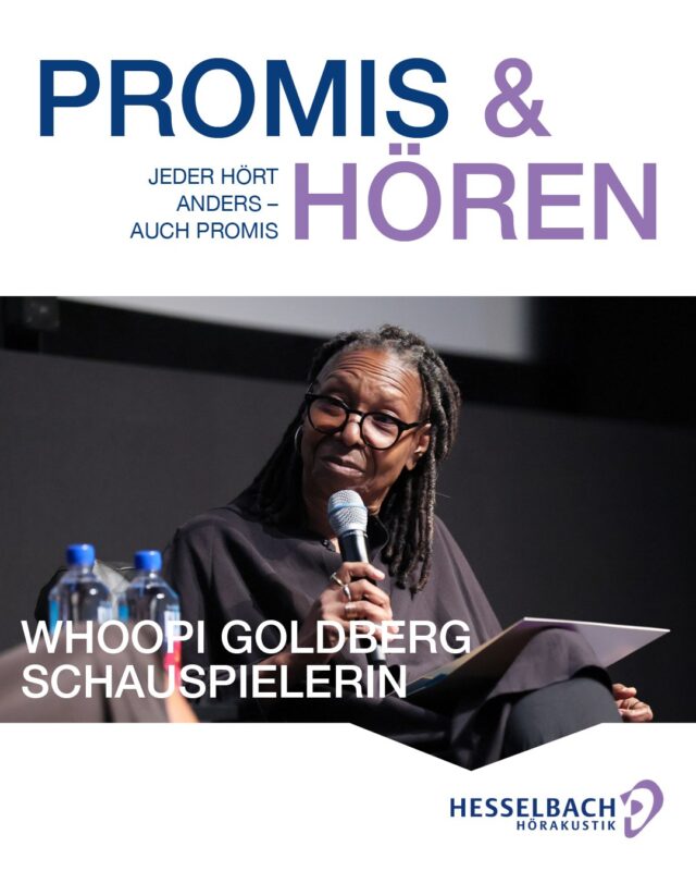 🎬👂 Promis & Hören

Jeder hört anders – auch Promis.

Whoopi Goldberg, Schauspielerin und Oscar-Preisträgerin, trägt Hörgeräte und macht öffentlich auf die Bedeutung von Gehörschutz aufmerksam. 💜

Ihr Beispiel zeigt: Hörgeräte sind kein Grund, sich zu verstecken – sondern eine Möglichkeit, aktiv etwas für die eigene Hörgesundheit zu tun.

Wussten Sie das schon? Schreiben Sie es uns gerne in die Kommentare! 👇

#HesselbachHörakustik #PromisUndHören #WhoopiGoldberg #Hörgeräte #Hörgesundheit #Hörakustik #Gehörschutz #GutHören #Aufklärung #WusstenSieSchon
