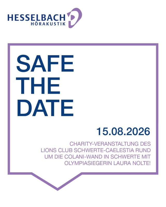 💜 Save the Date! 🗓️

Am 15.08.2026 sind wir bei einer ganz besonderen Charity-Veranstaltung des Lions Club Schwerte-Caelestia rund um die Colani-Wand in Schwerte dabei. 🤝✨

Freuen Sie sich auf einen Tag voller Design, Sport und Engagement mit vielen besonderen Highlights:

🏅 Olympiasiegerin Laura Nolte bringt ihren Original-Siegerbob mit.
🏎️ Auch der legendäre Colani-Bob aus Winterberg ist vor Ort.
🎤 Spannende Talkrunde mit erfolgreichen Bobsportlerinnen und -sportlern.
✍️ Autogrammstunde mit Laura Nolte.
🎨 Charity-Auktion mit originalen Colani-Kunstwerken.
🎟️ Tombola mit attraktiven Gewinnen – unter anderem:
🛏️ Eine hochwertige Naturmatratze
🏔️ Ein Wochenende in Winterberg
❄️ Taxi-Bob-Fahrten
🖼️ Kunstwerke von Uschi Vielhauer
Und viele weitere Gewinne!

🧇 Für Waffeln und Getränke ist ebenfalls gesorgt.

📍 15.08.2026 | 11:00–15:00 Uhr
📍 Platz an der Wilhelmstraße 34, 58239 Schwerte

💜 Das Beste daran: Der Erlös der Veranstaltung kommt der WDR-Weihnachtswunder-Aktion sowie „Die Brücke“ Schwerte zugute.

Wir freuen uns darauf, Sie dort zu treffen! 👋

#HesselbachHörakustik #SaveTheDate #Schwerte #LionsClub #Charity #LauraNolte #Colani #Engagement #GemeinsamGutesTun #Design #Sport #Event
